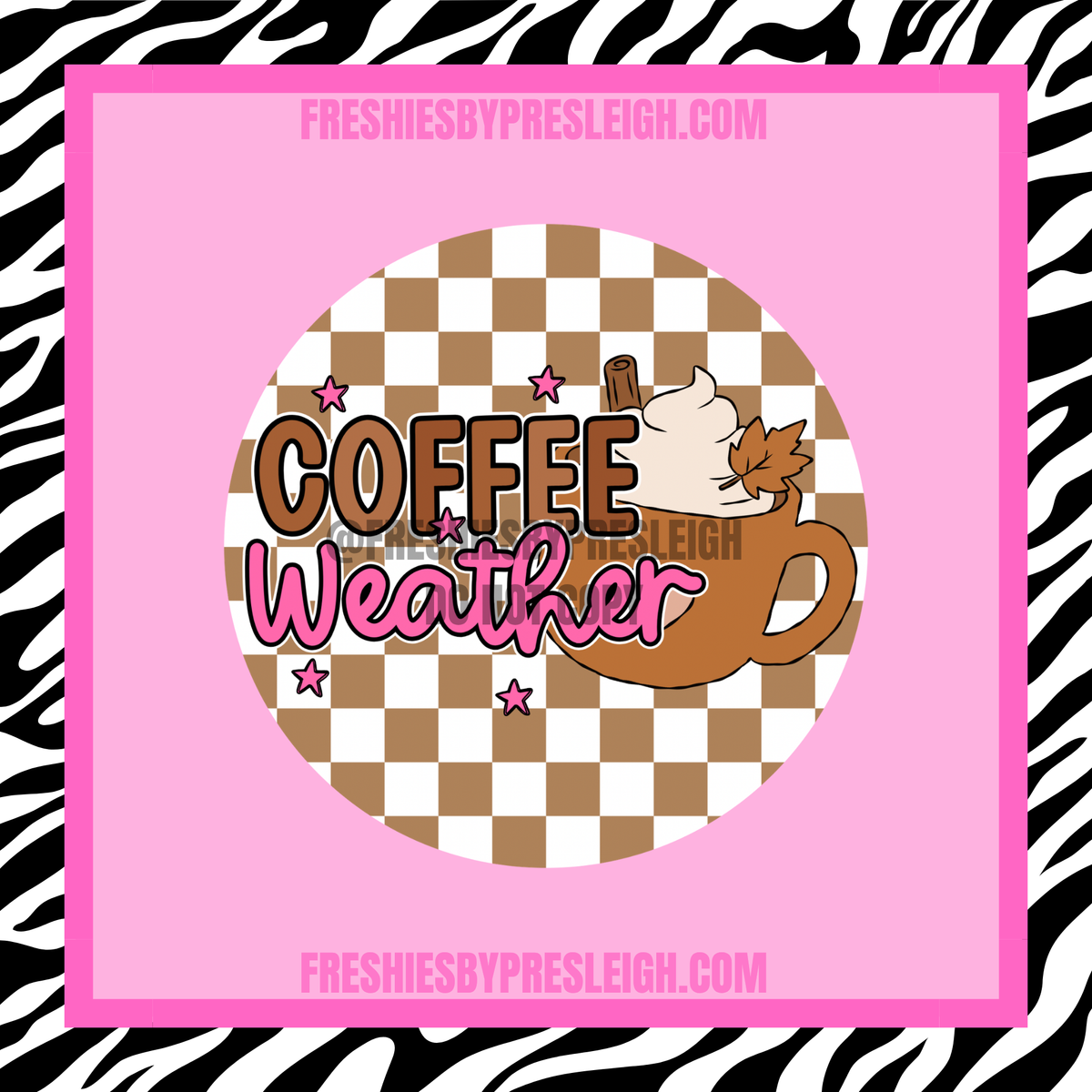 Coffee Weather Freshie Cardstock