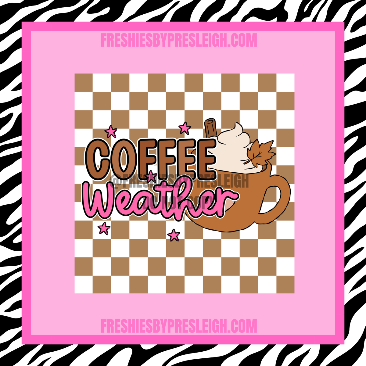 Coffee Weather Freshie Cardstock