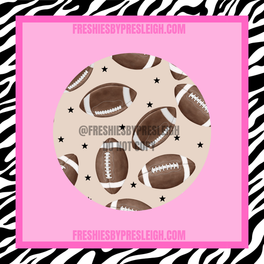 Beige Football Freshie Cardstock