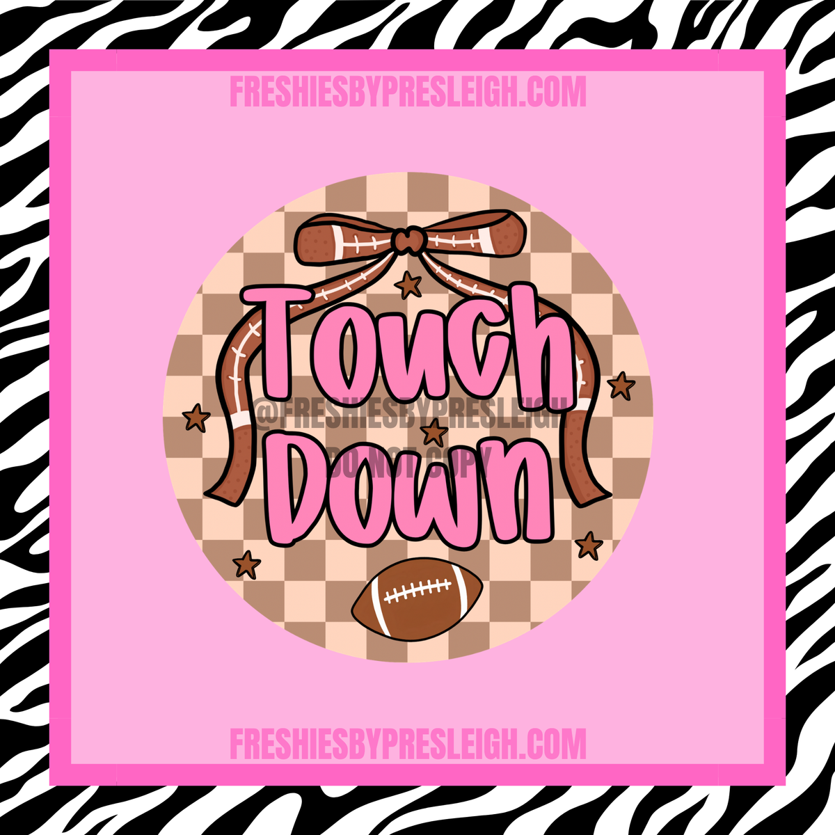 Touch Down Freshie Cardstock