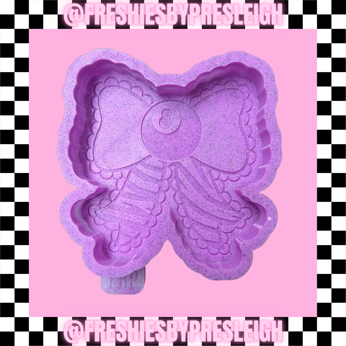 Zebra 8 Ball Bow Freshie Mold