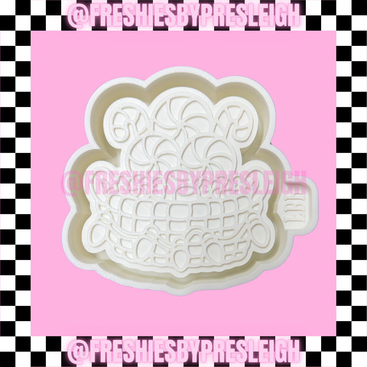 Peppermint Basket Freshie Mold
