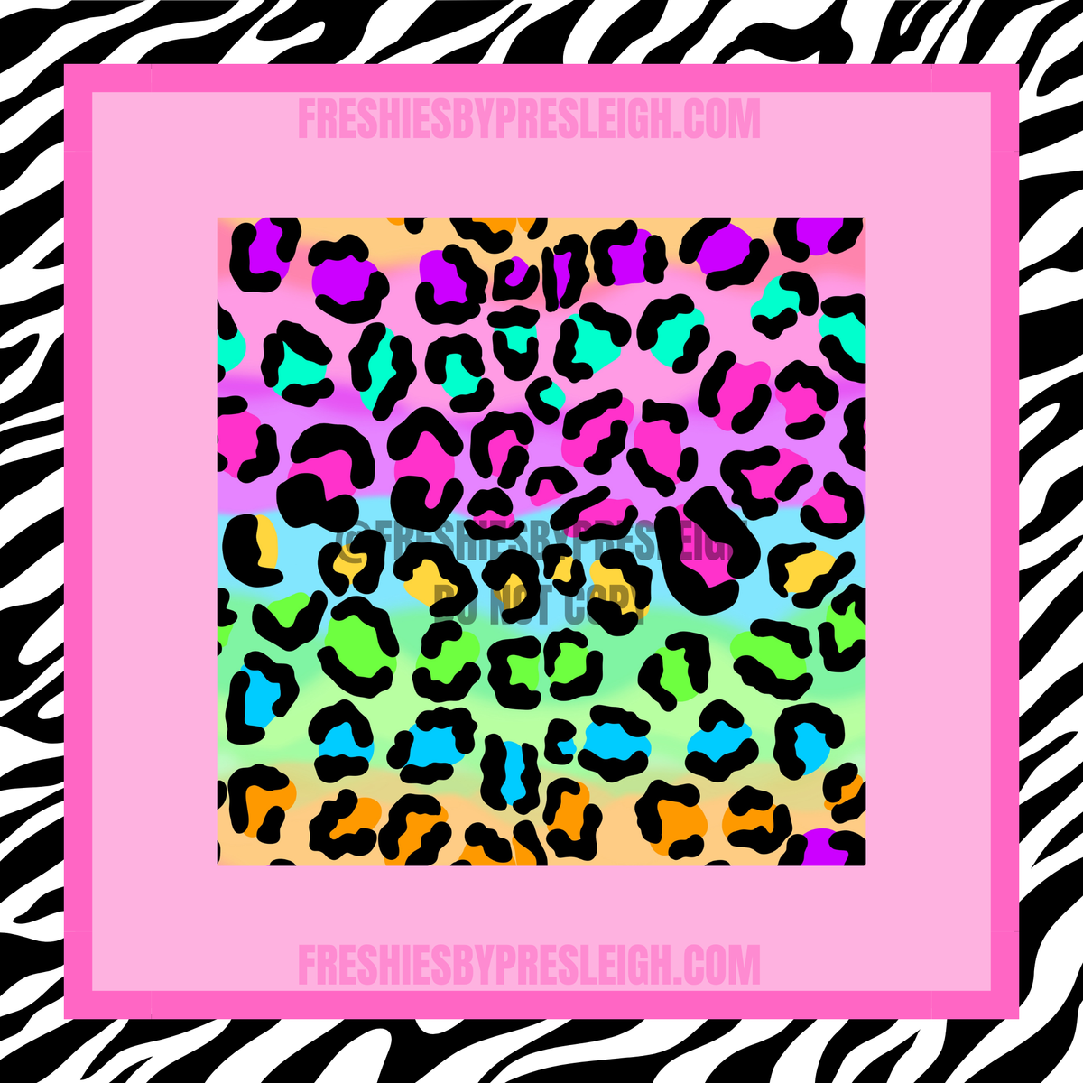 Rainbow Leopard Freshie Cardstock