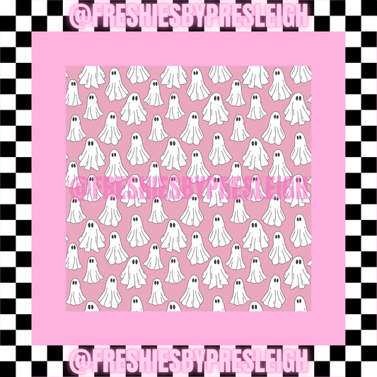 Pink Ghosts Freshie Card Stock