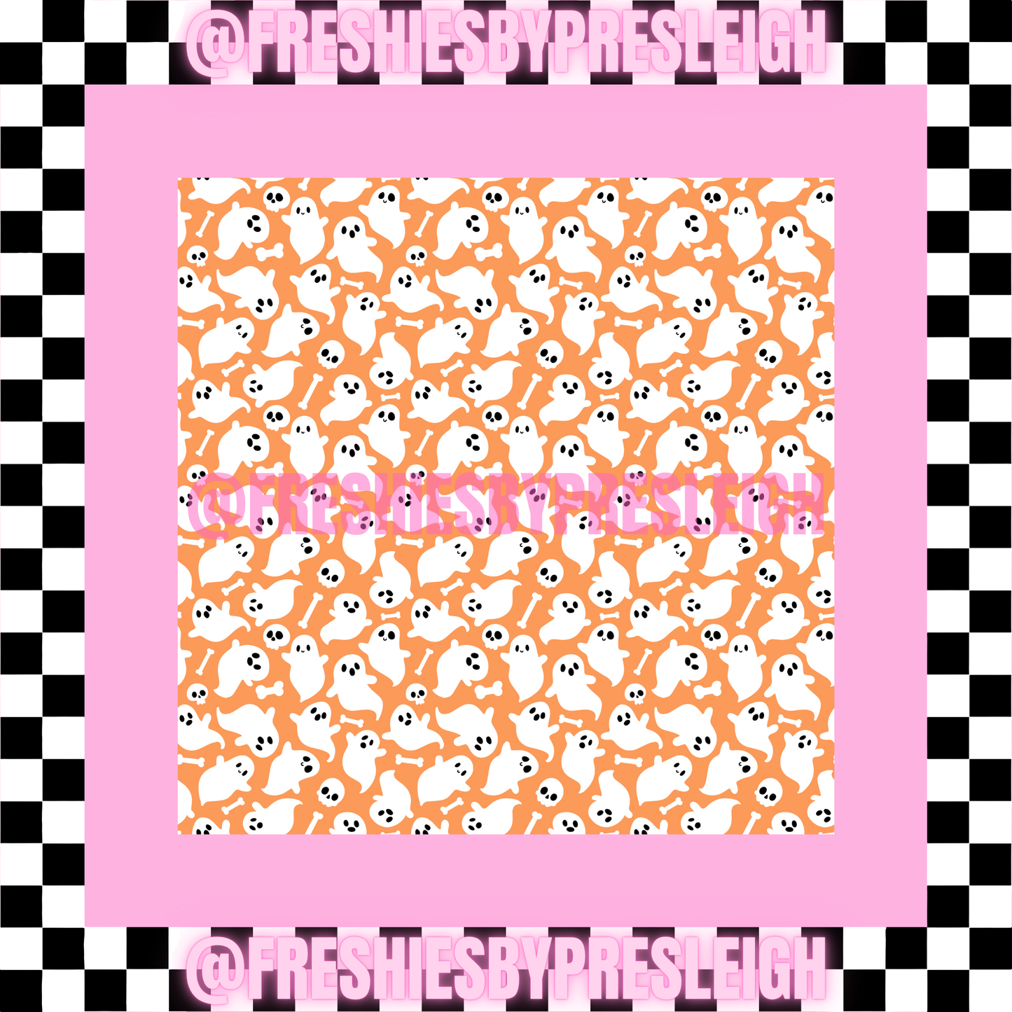 Orange Ghosties Freshie Card Stock