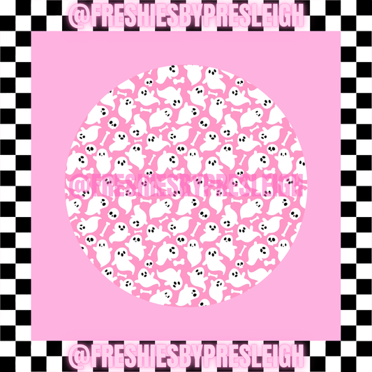 Pink Ghosties Freshie Card Stock