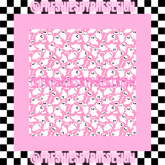 Pink Ghosties Freshie Card Stock