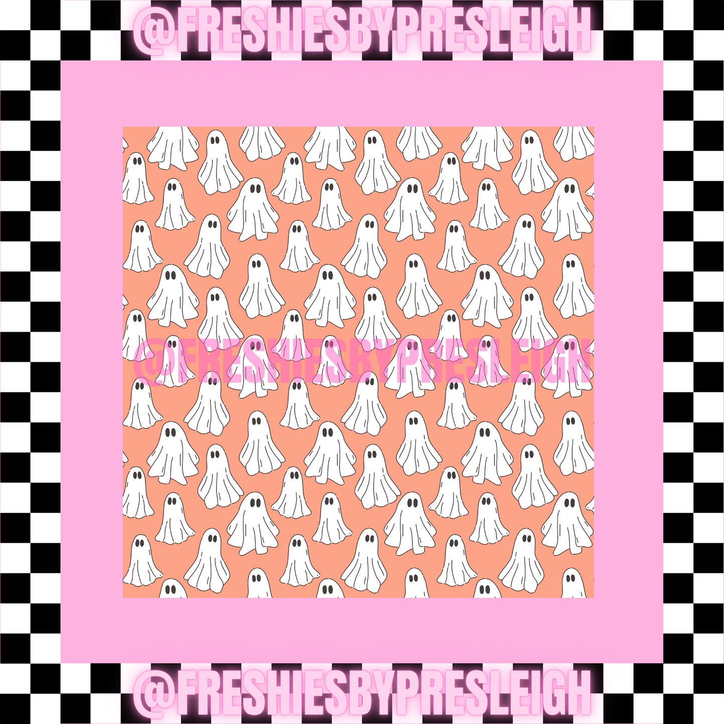 Orange Ghosts Freshie Card Stock