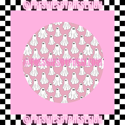 Pink Ghosts Freshie Card Stock