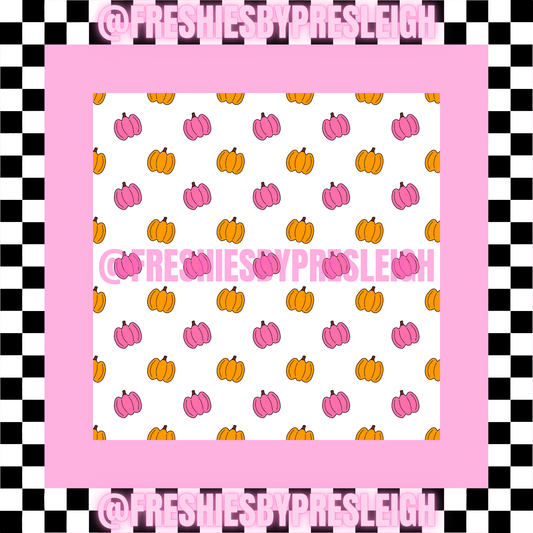 Pink & Orange Pumpkins Freshie Card Stock